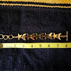 Gold star and moon bracelet